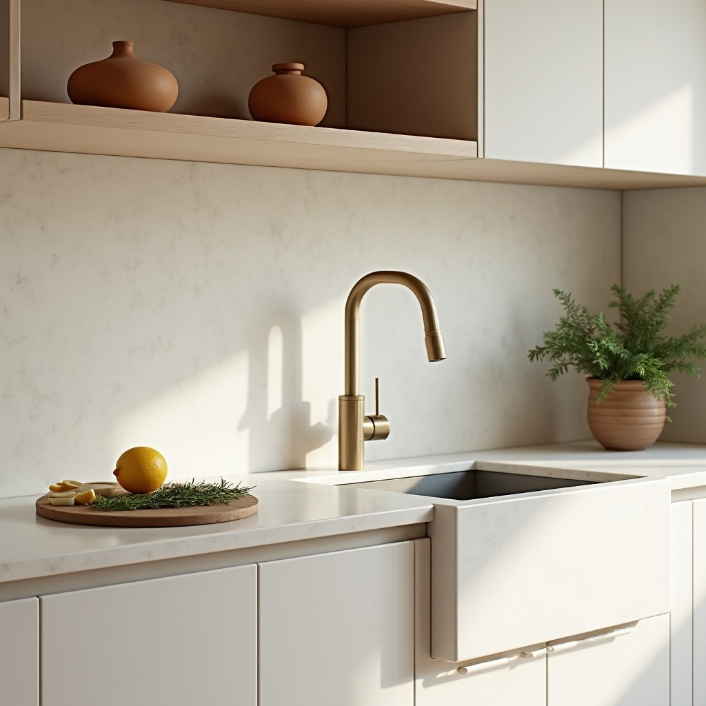 Pilot apartment kitchen detail with premium finishes and thoughtful spatial organization